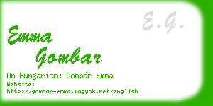 emma gombar business card